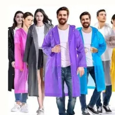 EVA Waterproof Unisex Rain Coat Hooded Full Sleeves