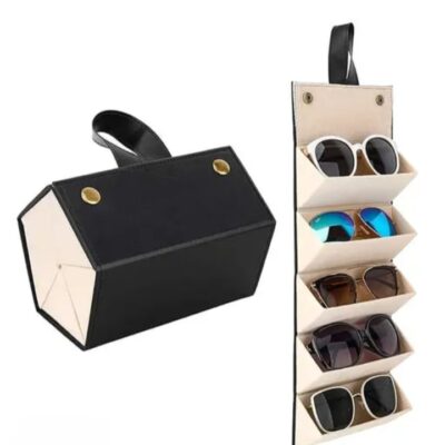 5 Slot Sunglasses Organizer, Travel Glasses Case Storage Portable Sunglasses Storage Case