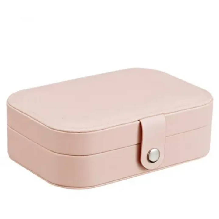 Jewellery Organiser PU Leather Zipper Portable Storage Box Case with Dividers Container for Rings, Earrings, Necklace Home Organizer
