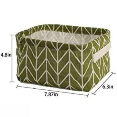 Foldable Mini Canvas Square Storage Basket