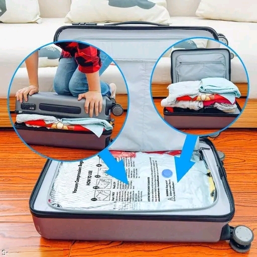 Vacuum Storage Bags with a Pump Pack of 5(Different size) - Image 4