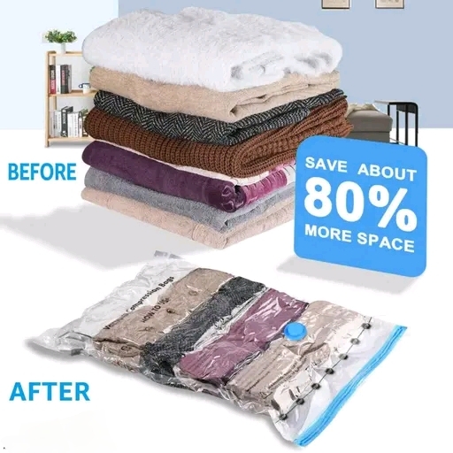 Vacuum Storage Bags with a Pump Pack of 5(Different size) - Image 3