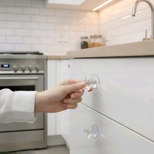Diamond Shape Self Adhesive Clear Polished Pulls knob (Pack of 10) - Image 3