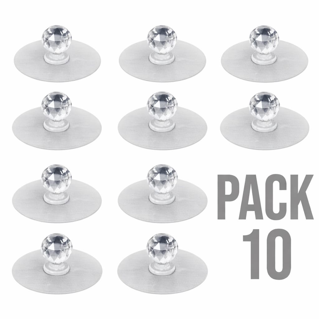 Diamond Shape Self Adhesive Clear Polished Pulls knob (Pack of 10)