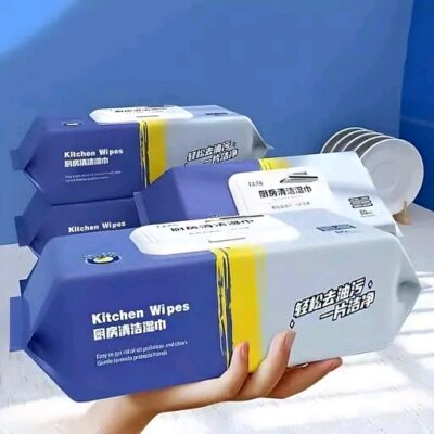 (Pack of 1) Disposable Kitchen Wet Wipes (80 Wipes)