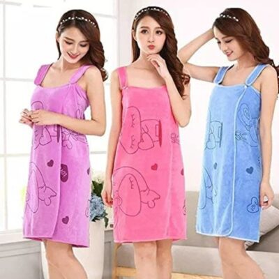 1 Pc Bathrobe Towel For Girls/Women(Multicolour)