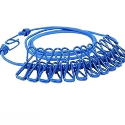 Cloth Drying Rope with 12 metal Clip
