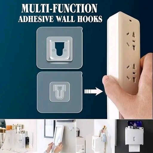 4 Pair Self Adhesive Male Female sticker Hooks - Image 2