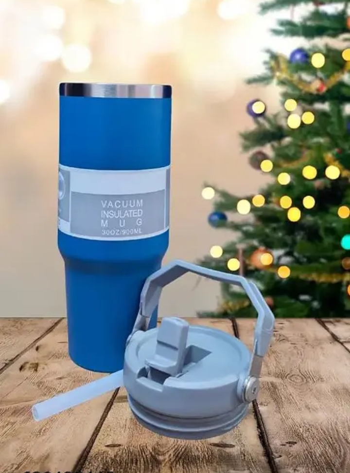 900ML Stainless Steel Tumbler with Straw - Image 2