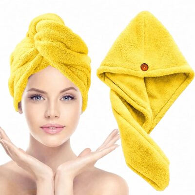 Microfiber Super Absorbent Hair Dry Cap (Multicolor)