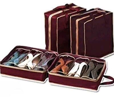Shoe tote Bag 6 Pair Shoes, Maroon
