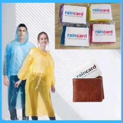 Unisex Disposable Rain Card for Emergency Use Pocket Size