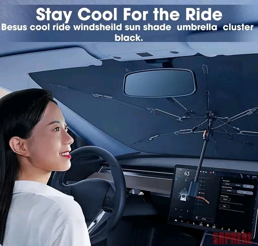 Car Sun Protection & Heat Insulation Foldable Umbrella - Image 2