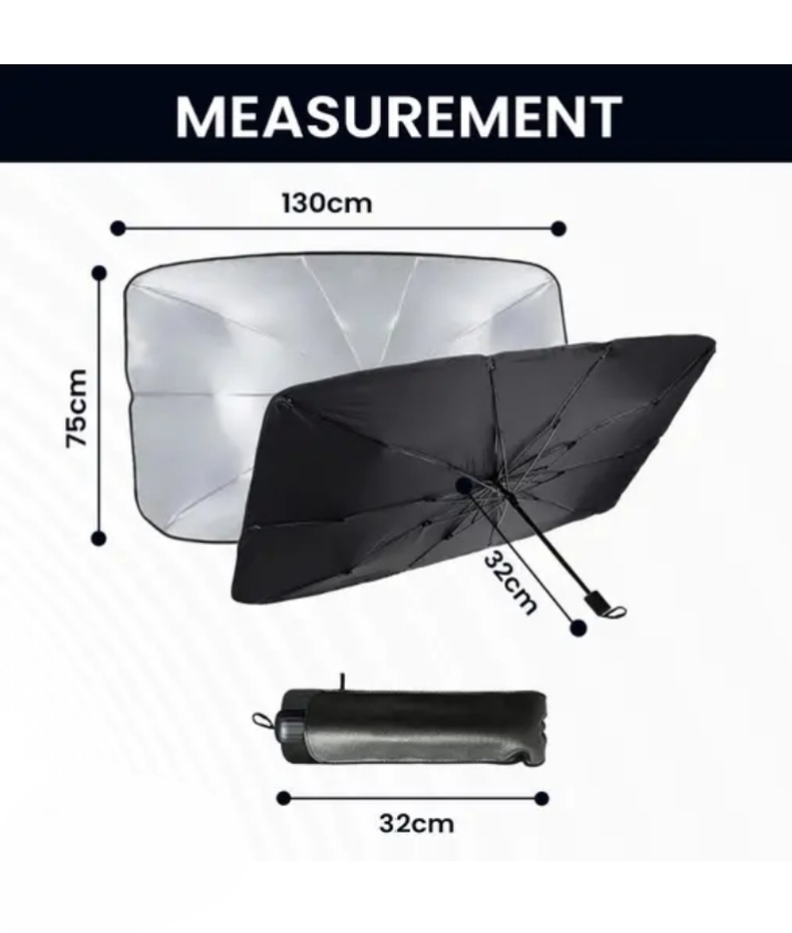 Car Sun Protection & Heat Insulation Foldable Umbrella - Image 3