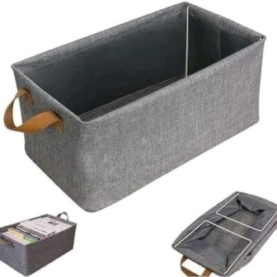 26L Wardrobe Organizer for Clothes - Foldable Fabric Storage Box(Grey) (1)