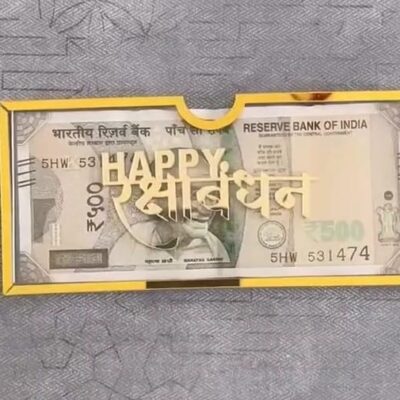 Shagun Note Envelope for Raksha Bandhan | Premium Transparent Cash Gift for Brother & Sister